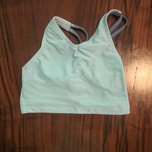Baltogs dance long line crop top - light blue - Medium Child